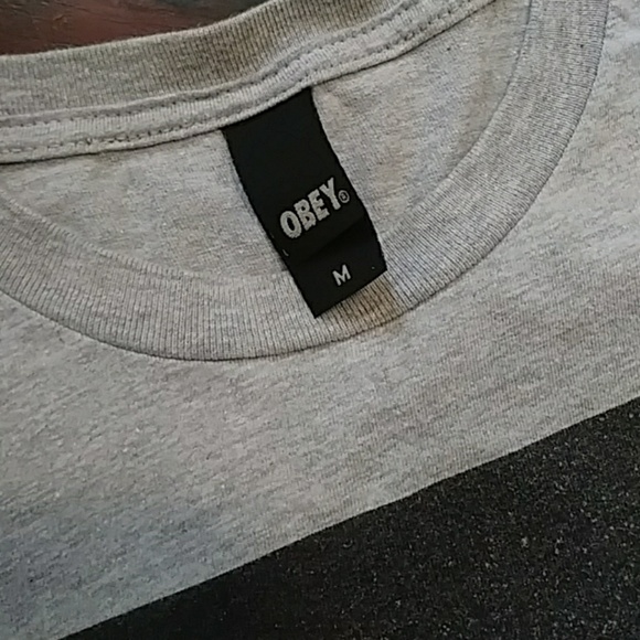 Rare OBEY "Rise Above" Tee Shirt Mens Medium Gray - Picture 3 of 3